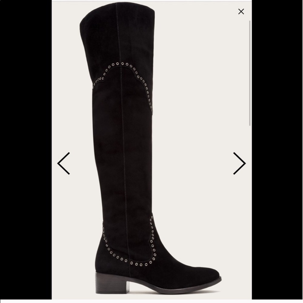 Frye OTK black boots 6.5